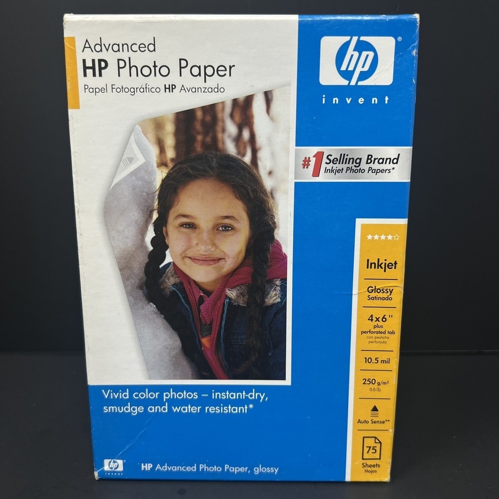 HP Advanced Photo Paper 75 Sheets Inkjet Printer Photo Paper Sealed‎
